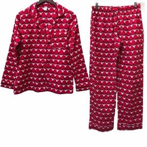 Christmas Reindeer 2 piece flannel pajamas set